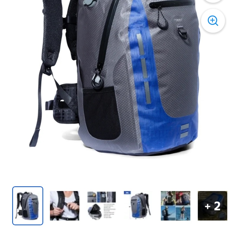 Blue and Gray Men's Backpack